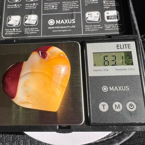 Mookaite Jasper Crystal Heart (#10) - Picture 9 of 9